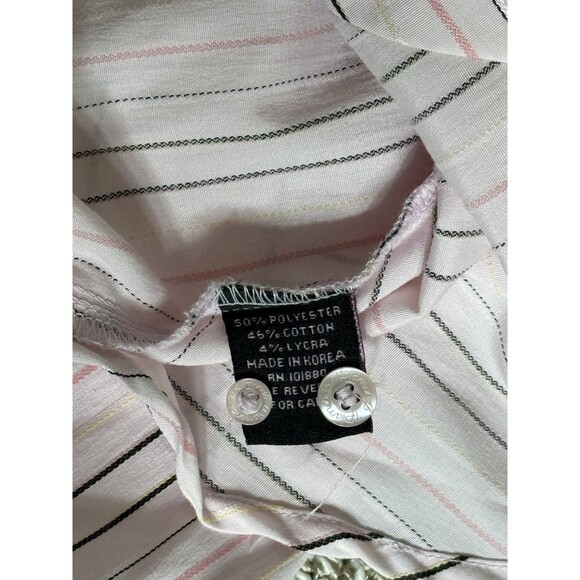 7 Diamonds Dress Shirt Men’s L Pink Striped Textured Button Up - Picture 4 of 7